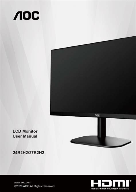 AOC Monitor User Manual: Setup, Safety, and Installation Guide