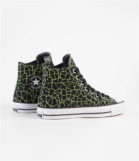 Converse Ctas Pro Hi Shoes Black Lime Twist White Flatspot