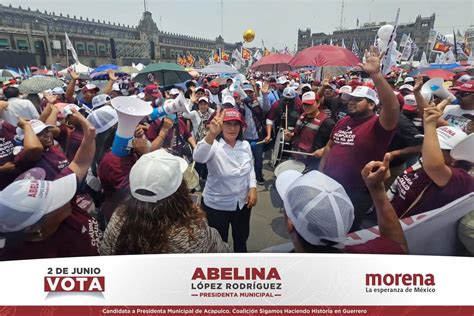 Abelina presente en la CDMX para el cierre de campaña de Sheinbaum