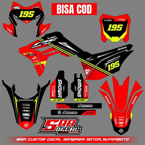 Jual DECAL CRF 150L FULL BODY DECAL SUPERMOTO MOTO CROSS DECAL CRF