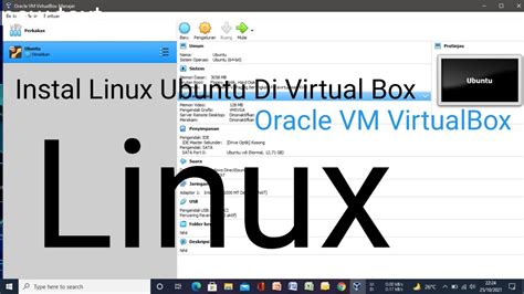 Tutorial Cara Instal Linux Ubuntu Di Virtual Box Youtube