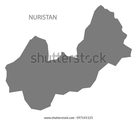 Nuristan Afghanistan Map Grey Illustration Silhouette Stock Vector ...