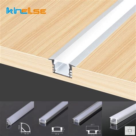 0 5m 1m LED Aluminum Profile V U YW Style Recessed Channel Holder Milky