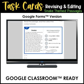 Revising And Editing Task Cards Passage Practice Print Digital