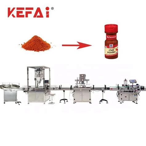 Kefai 100g 250g 500g Automatic Powder Filling Production Line Can