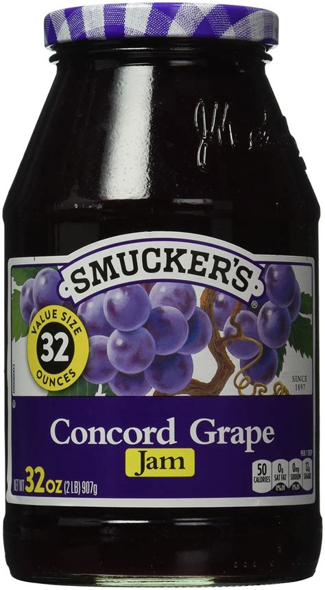 Buy Smuckers Concord Grape Jam 32 Ounce Pack Of 6 Concord Grape 2