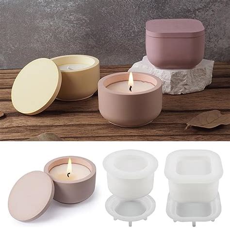 Amazon Sizes Candle Jar Molds Silicone Concrete Molds For