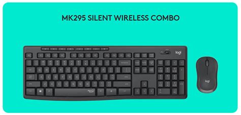 เมาส์และคีย์บอร์ดไร้สาย Logitech Silent Mk295 Graphite Then