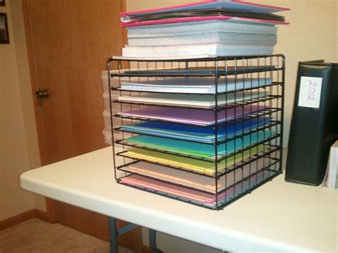 Representation Of Having Scrapbook Paper Organizer Reducing Messy Desk