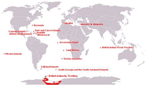 Map Of British Overseas Territories Tours Britisk Island