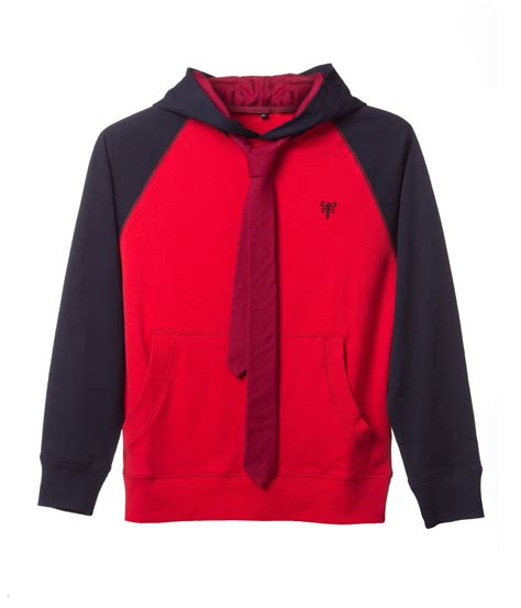 Tie Hoodies First Hooded Sweatshirt With A Genuine Necktie