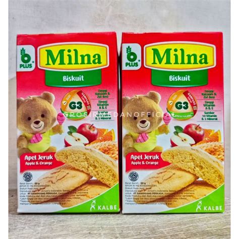 Jual MILNA BISKUIT BAYI BISCUIT RASA APEL JERUK ENAK BERGIZI 65 GRAM