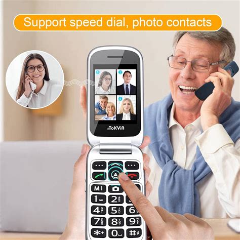 TOKVIA Unlocked Mobile phone for elderly with big buttons | Senior mobile phone for seniors with ...