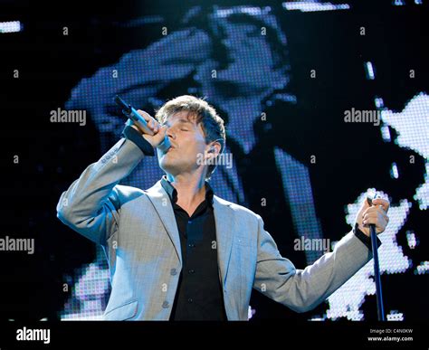 Members of the A-HA band perform on the concert in Budapest, Hungary ...