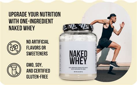 Amazon Naked Whey 2LB 100 Grass Fed Whey Protein Powder Only 1
