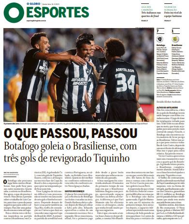 Glorioso Massacra O Jacar Jornais Repercutem Goleada Do Botafogo