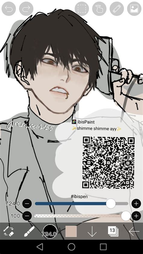 Ibispaint X Qr Code Brush Smooth Brush For Coloring Lineart Paint