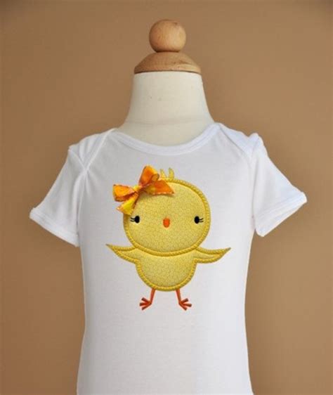 Silly Easter Chick Applique Etsy