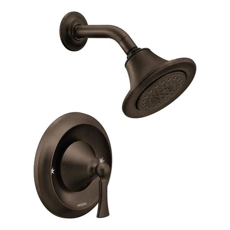 Shop Moen Wynford Oil-Rubbed Bronze 1-Handle Shower Faucet with Single ...