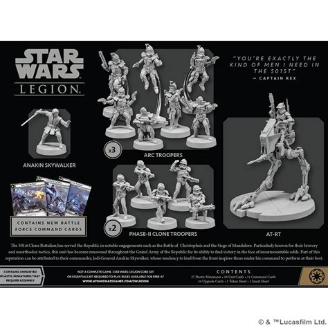 Star Wars Legion 501st Legion Battle Force Starter Set Game Nerdz