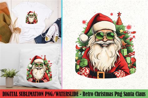 Retro Christmas Png Santa Claus Graphic By Garyart Creative Fabrica