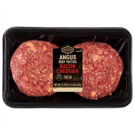 Private Selection® Bacon Cheddar Angus Beef Patties 2128 Oz Kroger