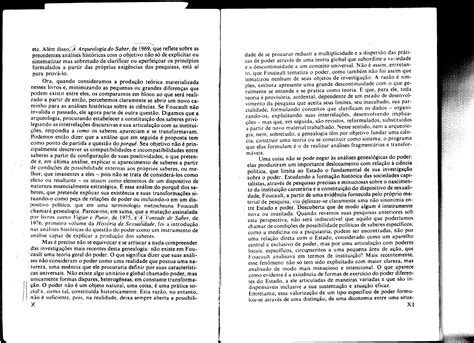 Texto Roberto Machado Por Uma Genealogia Do Poder