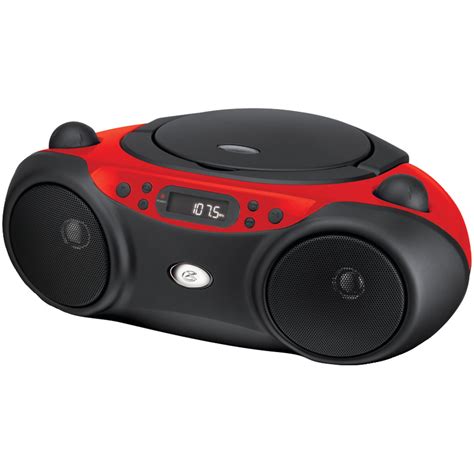 GPX CD Boombox AM FM LED Display BC232R Red Walmart