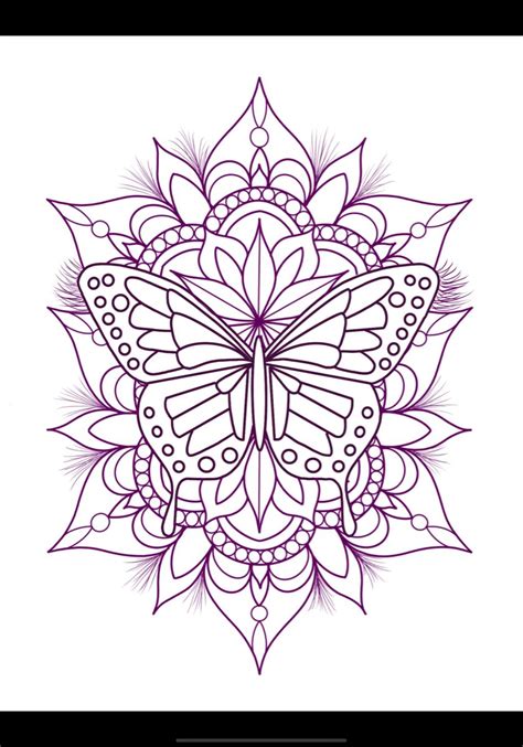 Geometric Butterfly Mandala Tattoo