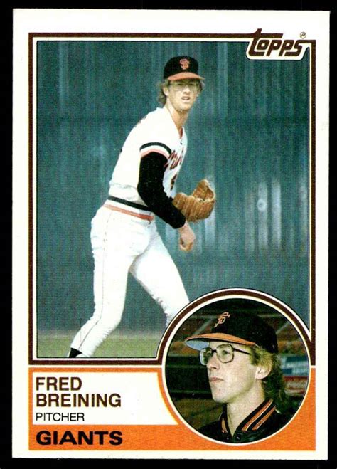 Topps Baseball Card Fred Breining San Francisco Giants Ebay