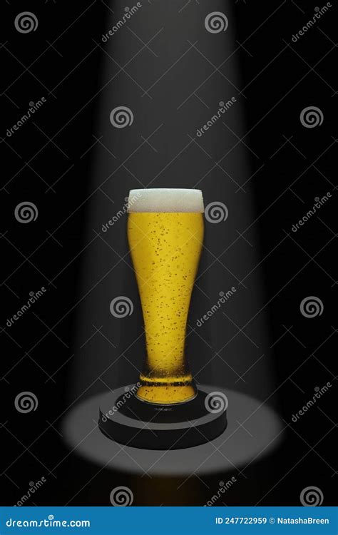 3d Render Glass Of Beer Stock Illustration Illustration Of Refreshment 247722959