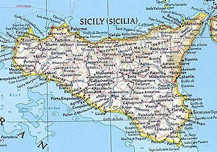 Mapa De La Isla De Sicilia