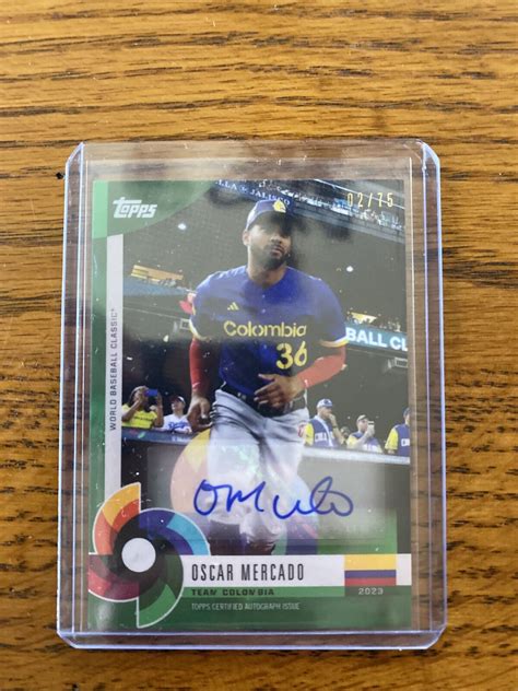 2023 Topps World Baseball Classic Oscar Mercado Global Stars Auto 75