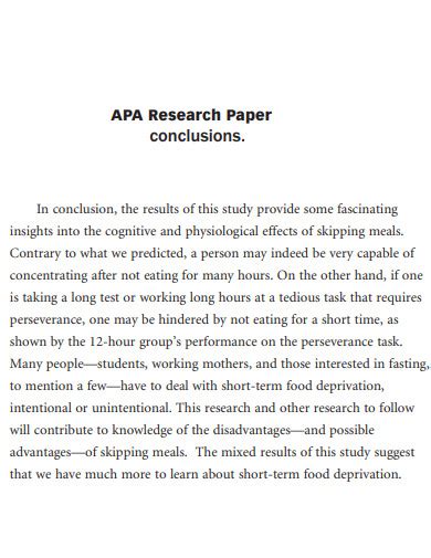 Research Paper Conclusion - 29+ Examples, Google Docs, Word, Apple ...