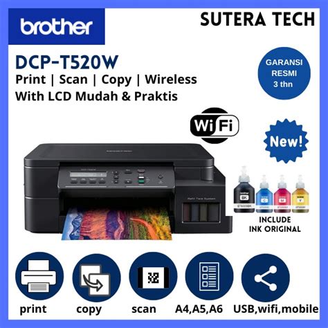 Jual Brother DCP T520W Ink Tank Printer Di Seller Sutera Tech Mangga