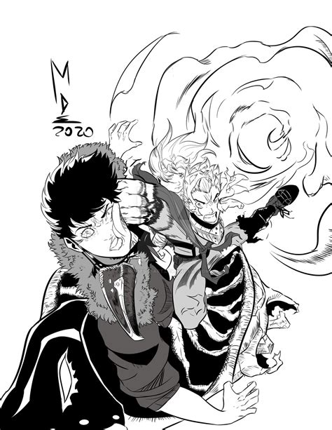 Midoriya Vs Overhaul By Moises D Art On Deviantart