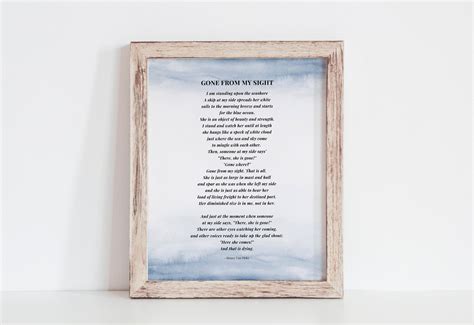 Gone From My Sight Poem Ready To Print Celebration Of Life Etsy Canada