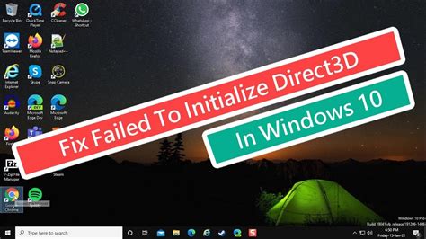 Fix Failed To Initialize Direct D In Windows Youtube