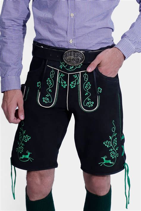 B Ll Traditional Lederhosen Black Bayerische Alpen