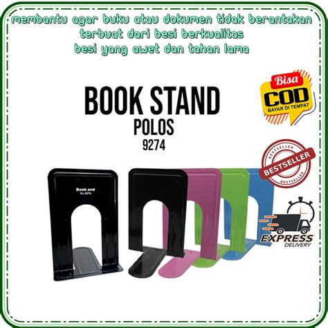 Jual Pcs Pembatas Buku Besi Penyangga Buku Book End No Combo