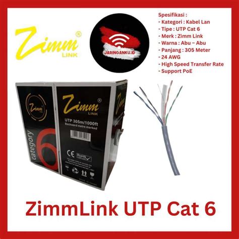 Promo Zimmlink Utp Cable Cat Cat Cca Kabel Lan Cat M