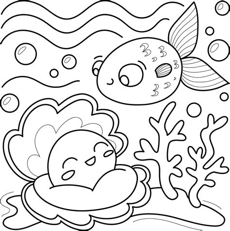 Childrens Coloring Book Sea Inhabitants” On Behance