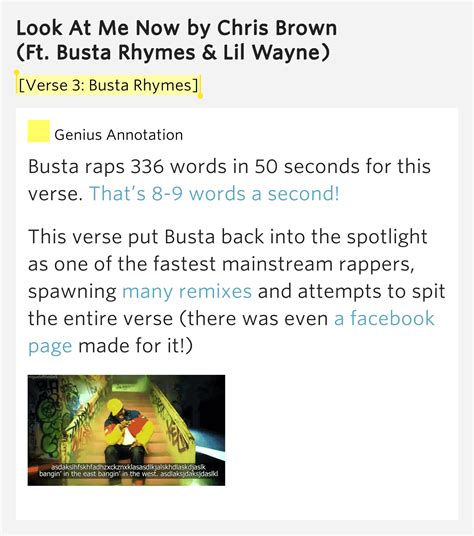 [Verse 3: Busta Rhymes] – Look At Me Now Lyrics Meaning