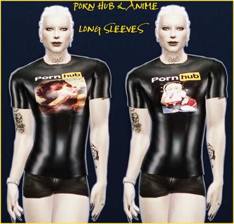 Shiny Porn Hub Anime Short Sleeved T Shirts Base Game Compatible Clothing LoversLab