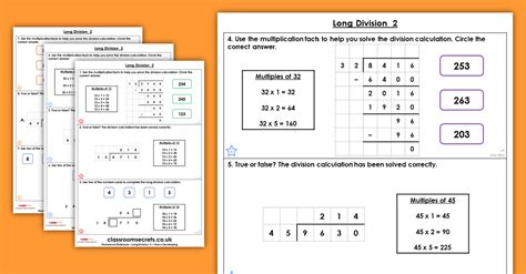 Long Division 2 Homework Extension Year 6 Four Operations Classroom