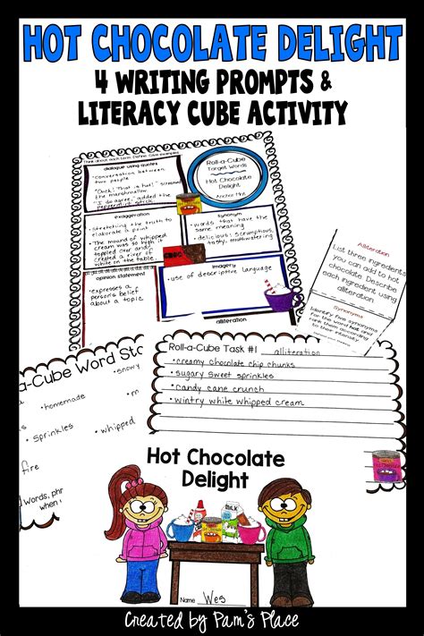 Hot Chocolate Writing Activity Winter Writing Prompts Winter Writing
