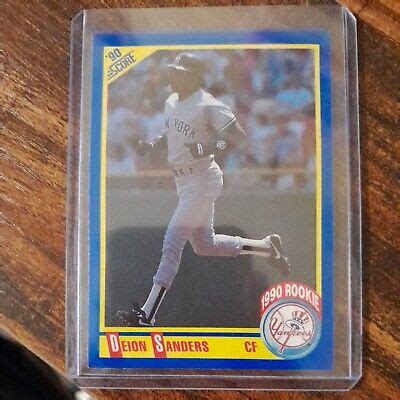 1990 Score Deion Sanders Rookie 586 New York Yankees PRIME NFL HOF