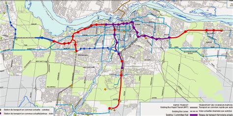 Public Transit in Ottawa: Transit corridors that are no longer considered priorities