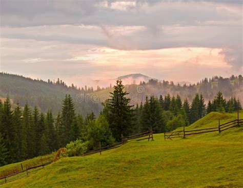 Autumn Morning Mountain View Stock Photo - Image of sunrays, sunrise ...