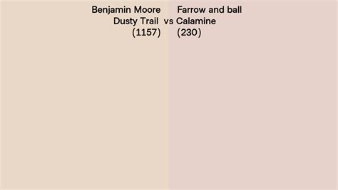 Benjamin Moore Dusty Trail 1157 Vs Farrow And Ball Calamine 230